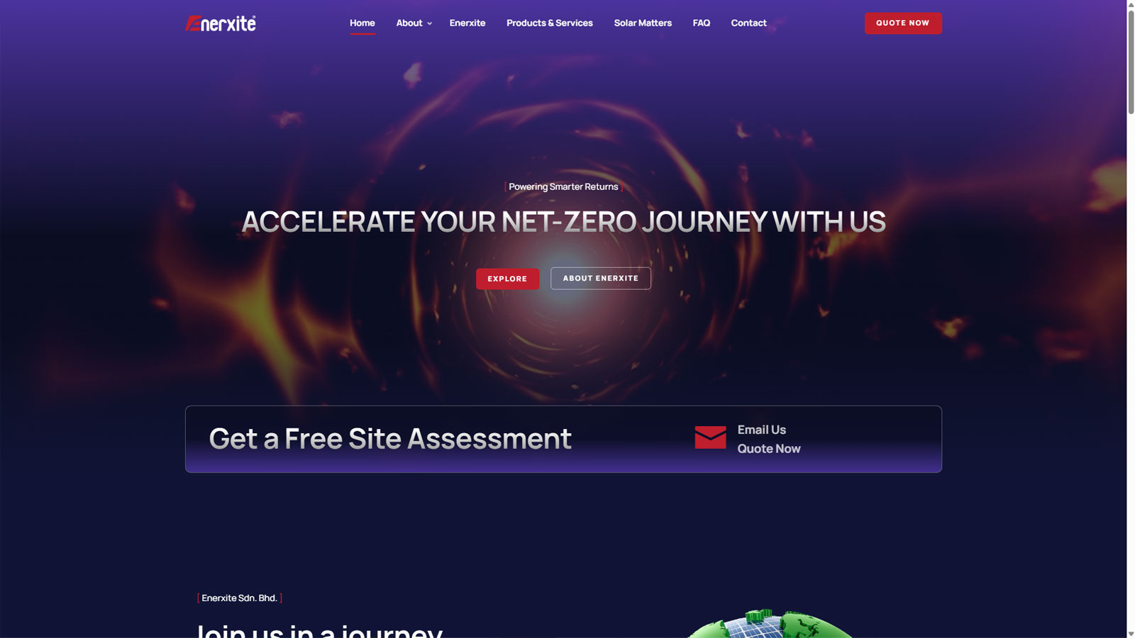 Enerxite Website Design by TBT Creative Agency