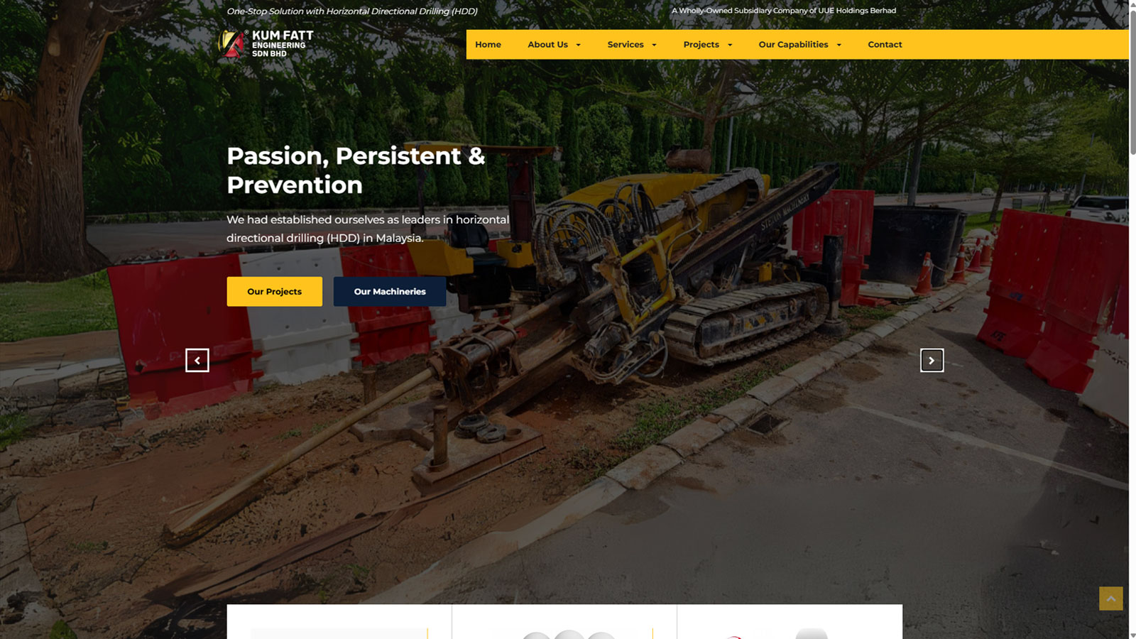 Kum Fatt Engineering Website by TBT Creative Agency