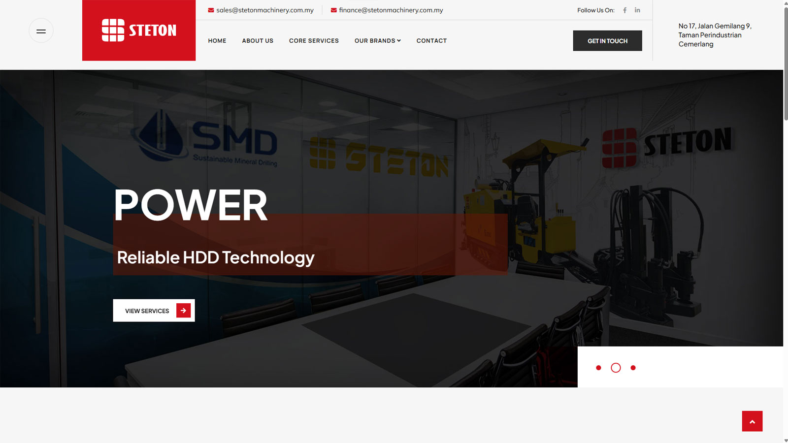 Steton Machinery Website by TBT Creative Agency